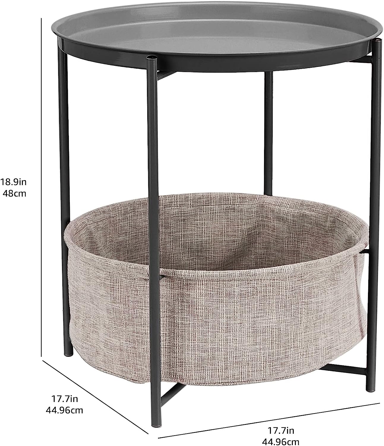 Basics Round Storage Side Table