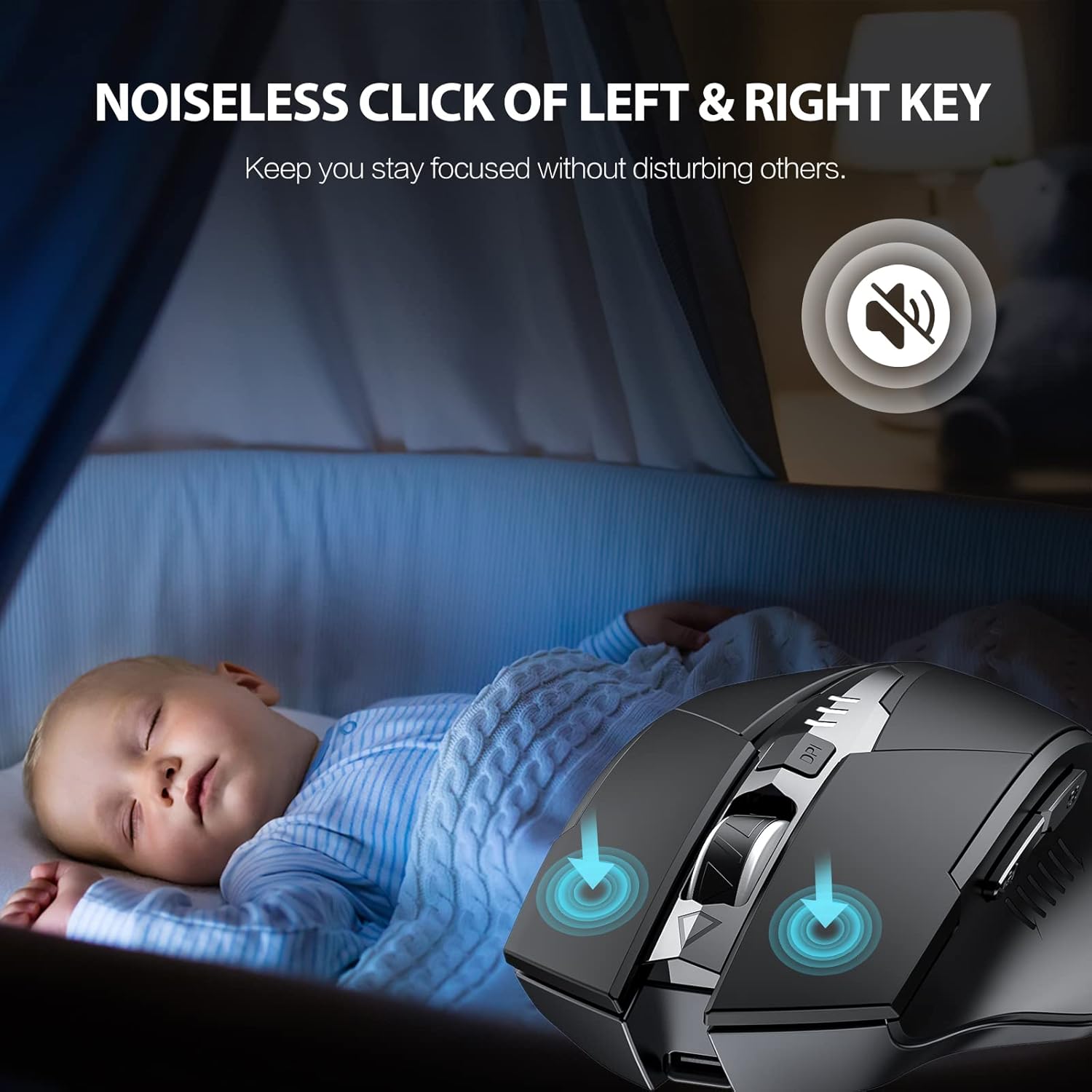 INPHIC Ergonomic Rechargeable Wireless Mouse