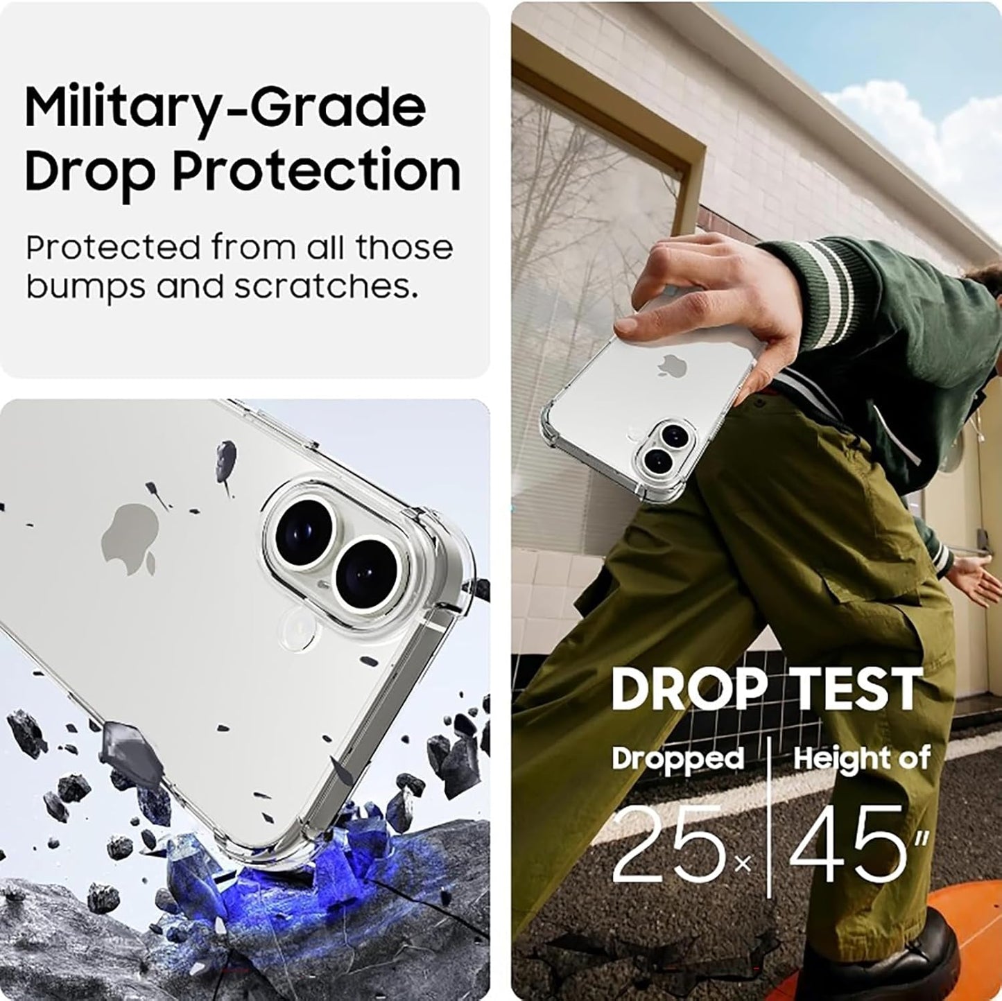 Shockproof TPU Corner Protector Clear Case for iPhone 17 Case