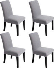 4PCs Waterproof Dinning Chair Covers Grey