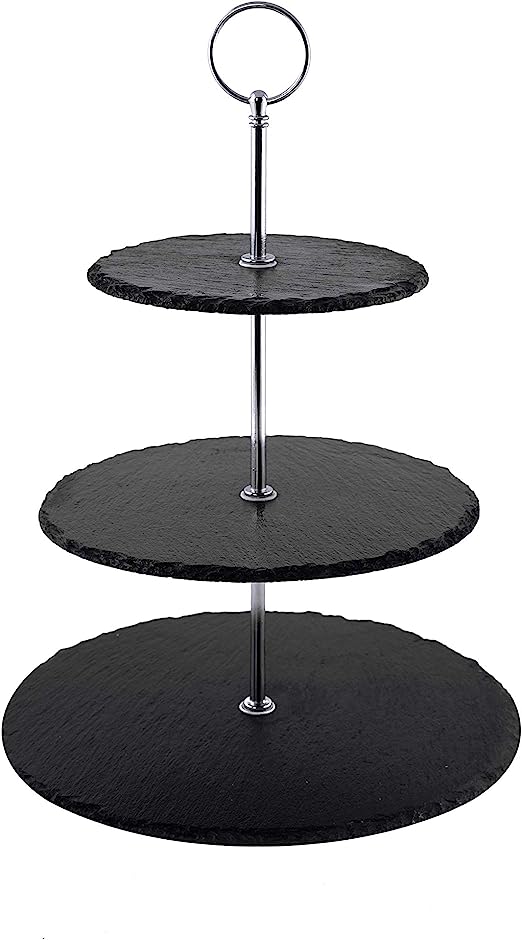 Three Tier Slate Cake Stand Serving Set