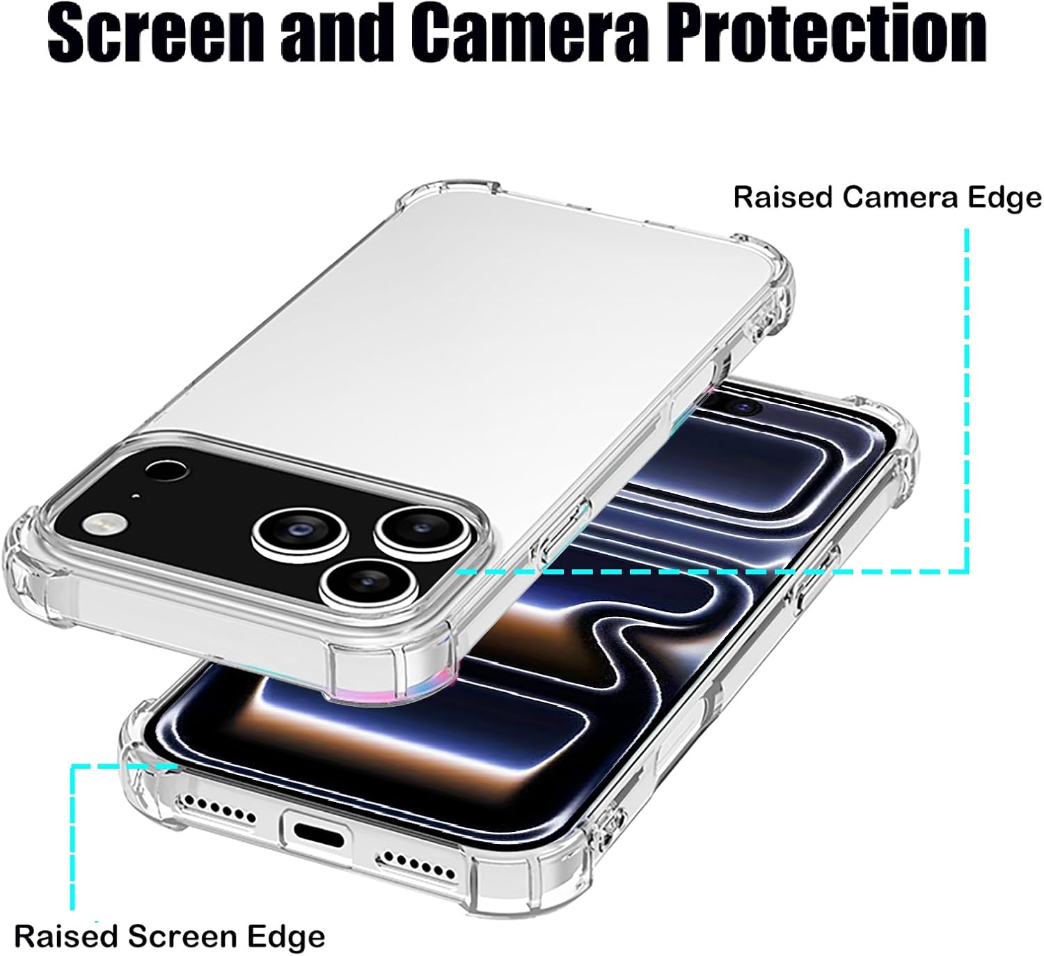 Shockproof TPU Corner Protector Clear Case for iPhone 17 Pro Case