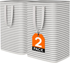 2 Pack 75L Laundry Hamper - Stripe