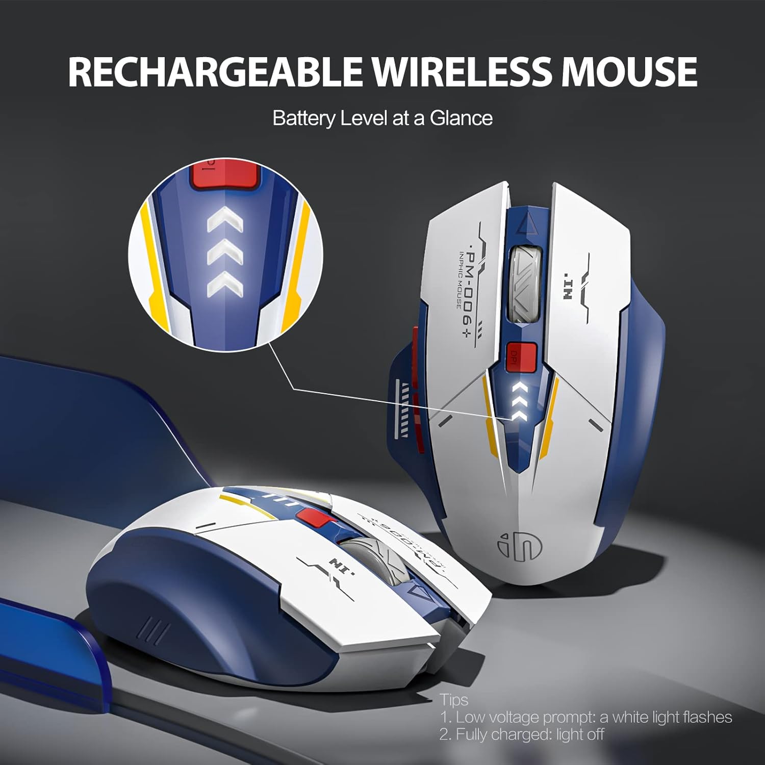 INPHIC F9 2.4G Wireless Silent Gaming Office Mouse