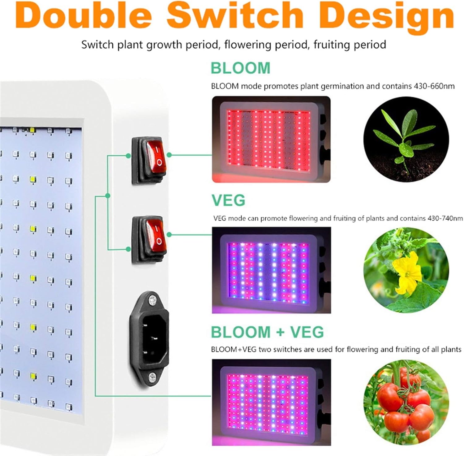 2000W Full Spectrum LED Grow Light for Plants