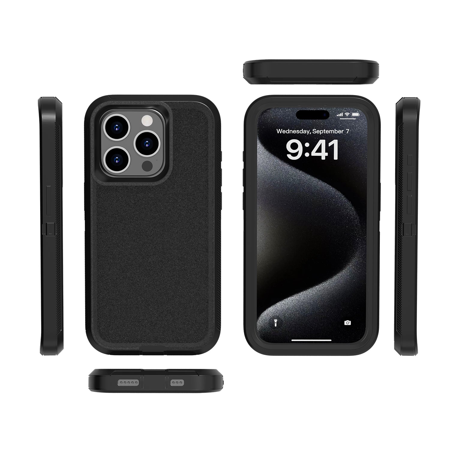 Adventurer Heavy Duty Case for iPhone 15 Pro Max - Black