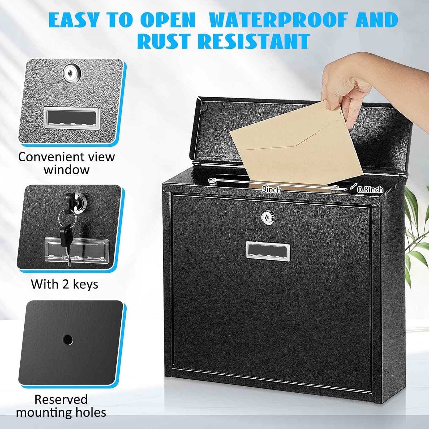 Wall Mounted Mailbox Key Lock