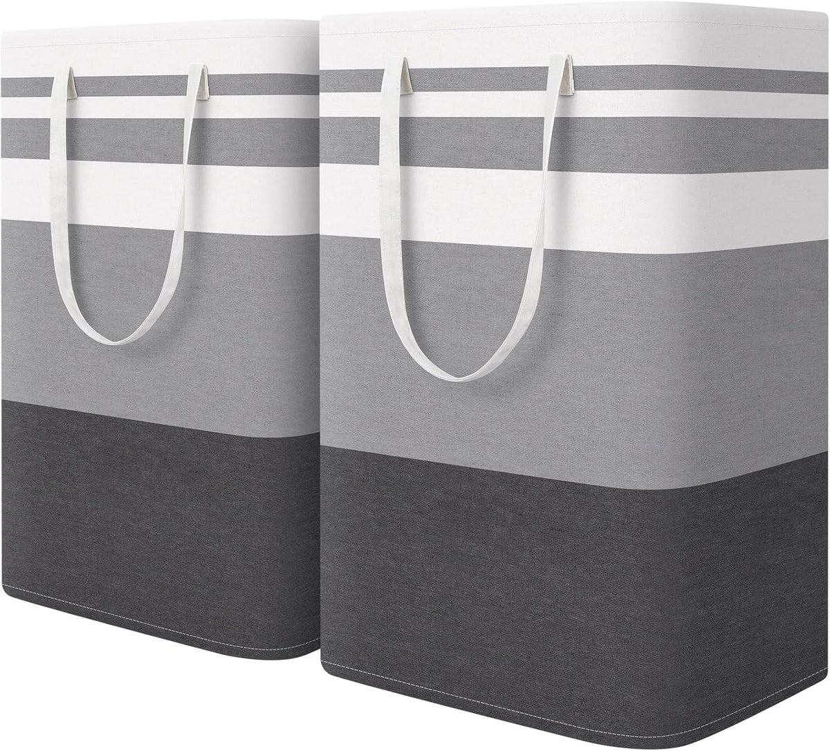 2 Pack 75L Laundry Hamper - Block