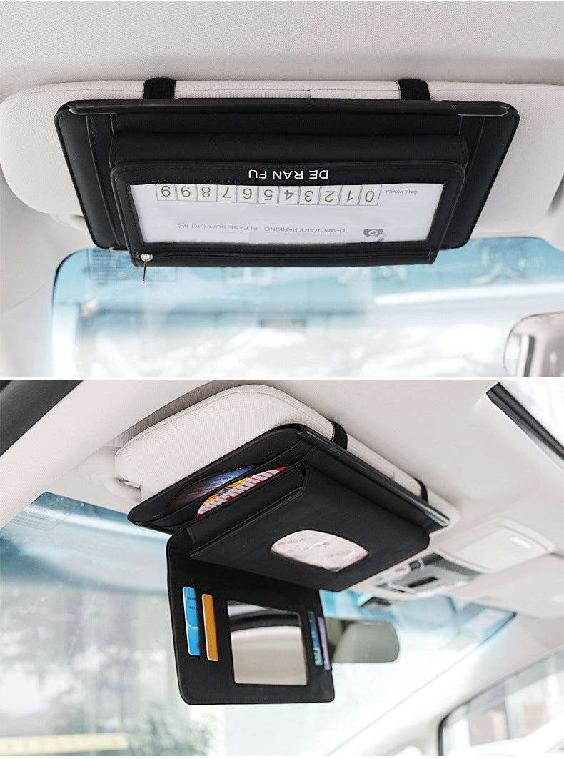 Car multi function tissue box Black