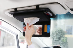 Car multi function tissue box Black