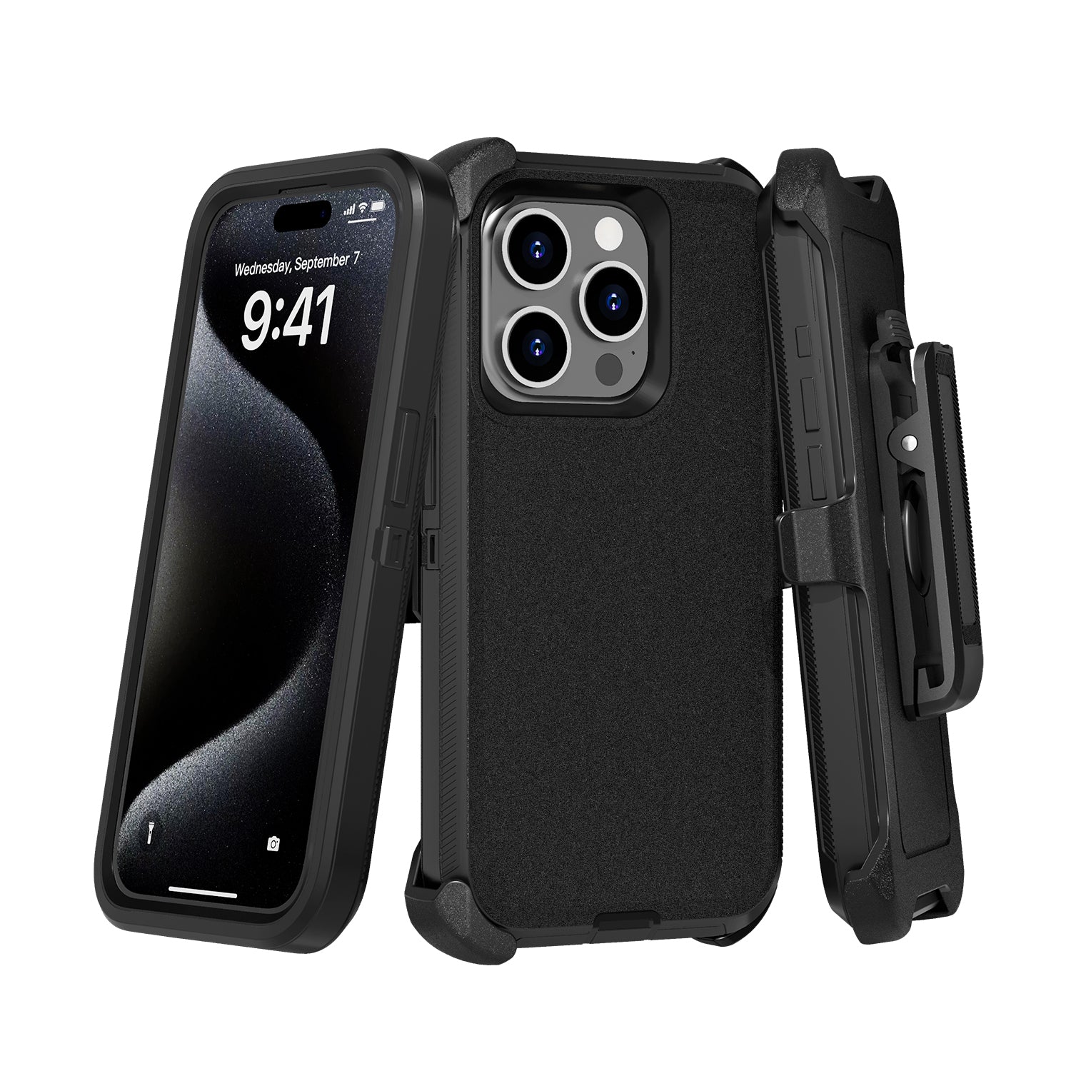 Adventurer Heavy Duty Case for iPhone 15 Pro Max - Black