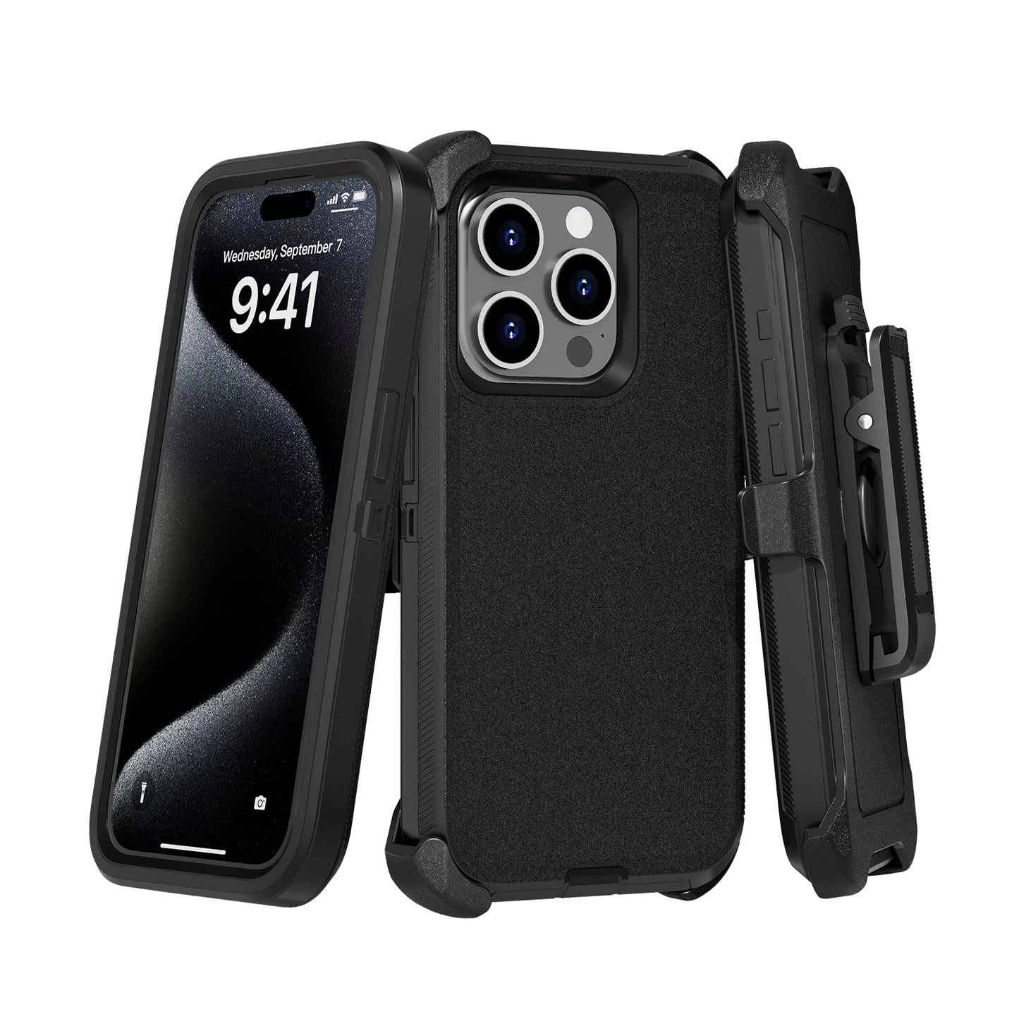 Adventurer Heavy Duty Case for iPhone 15 Pro Max - Black