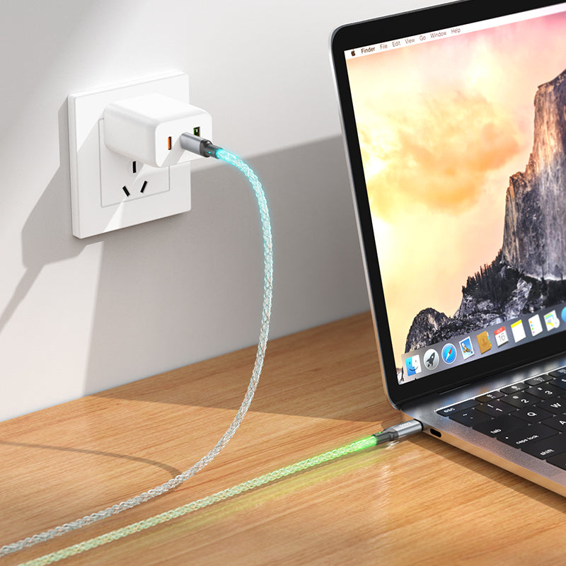 Hoco. U112 LED Shine Type-C to Type-C 60W Charging Cable