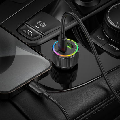 hoco. NZ14A  Fast PD20W+QC3.0 Car Charger Black