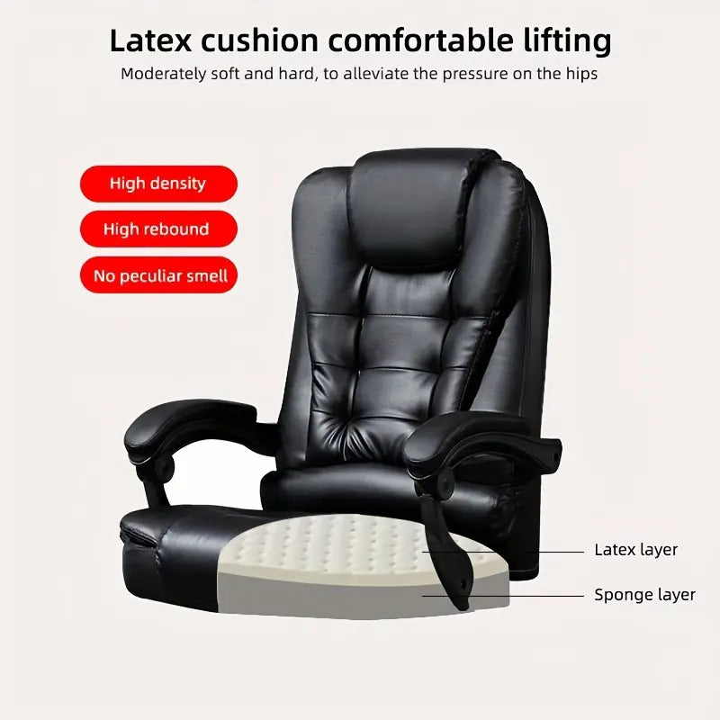 Workspace Executive Chair with Footrest Black