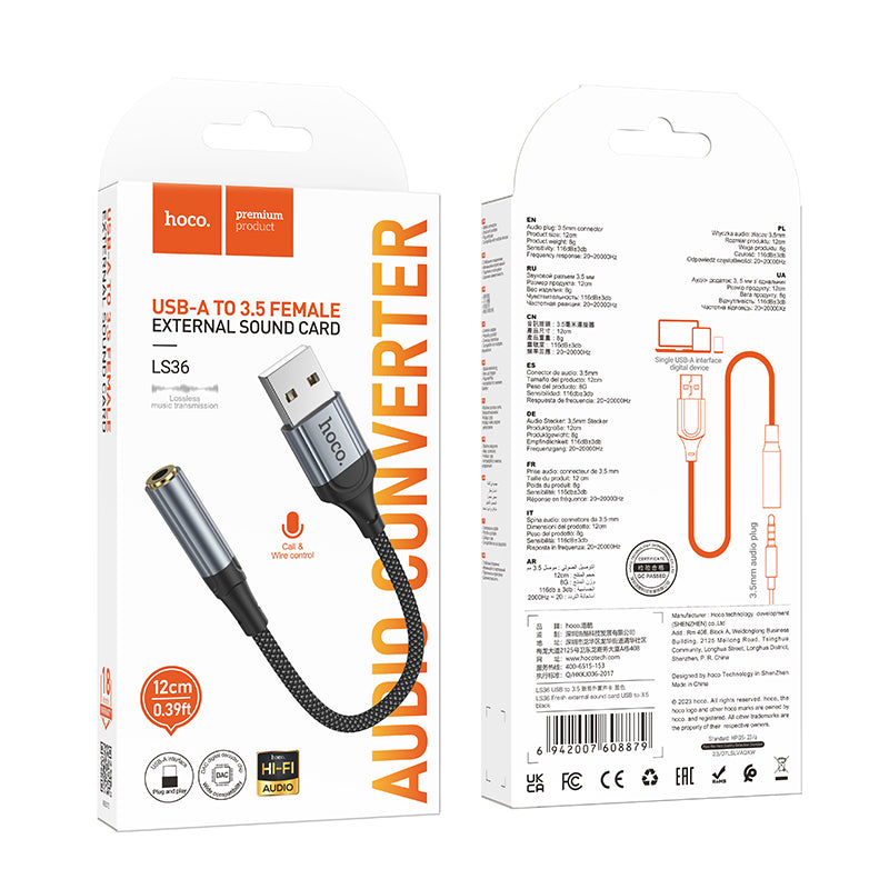 hoco. Type-C to 3.5mm Digital Audio Converter LS36