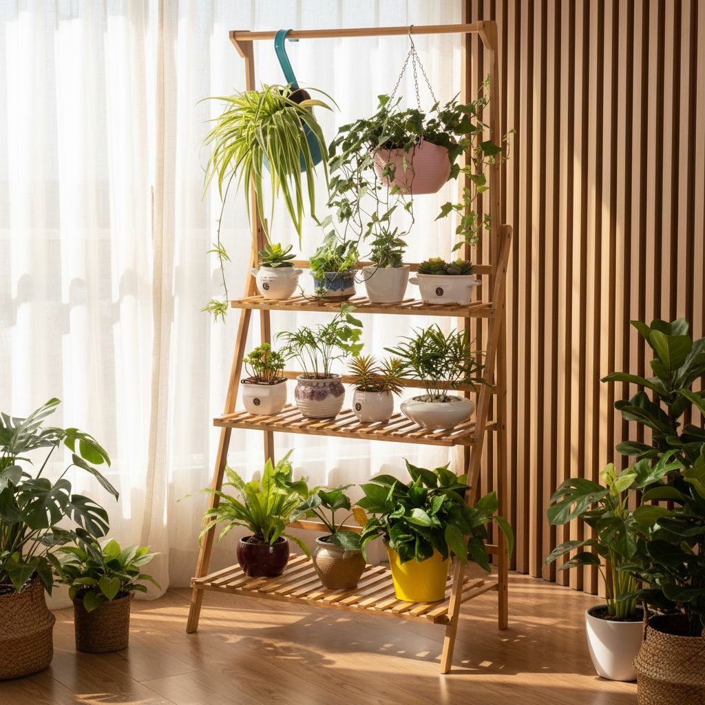 Hanging Bamboo Planter Stand