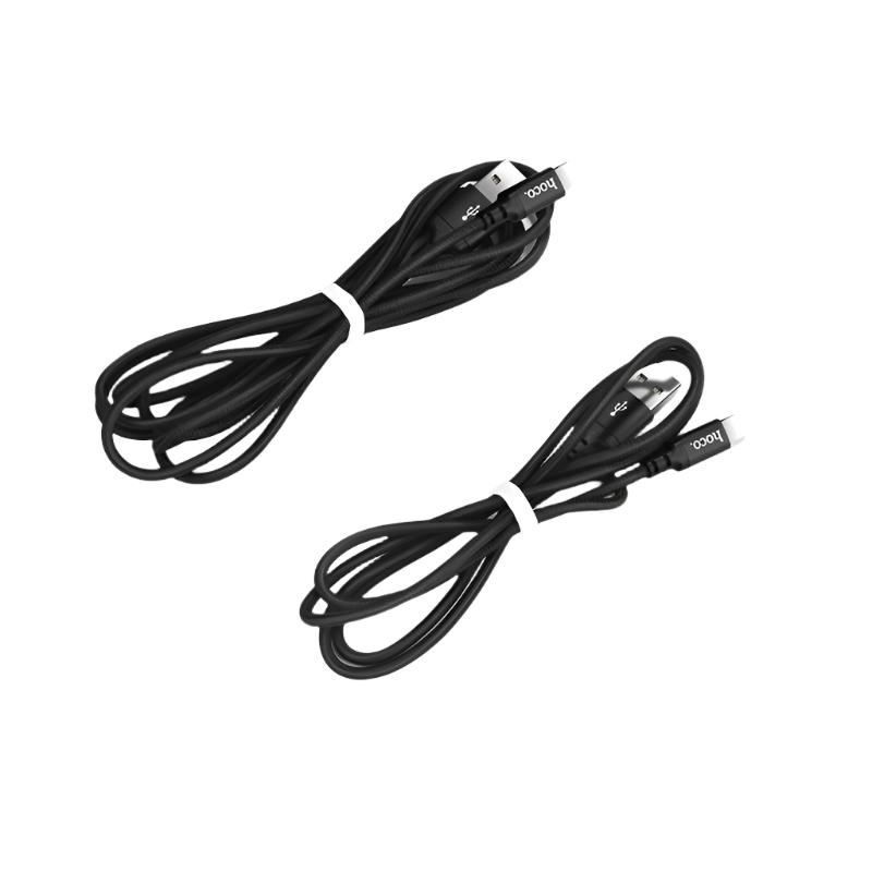 hoco. X14 iPhone Lightning Double Speed Charging Cable Black 1M