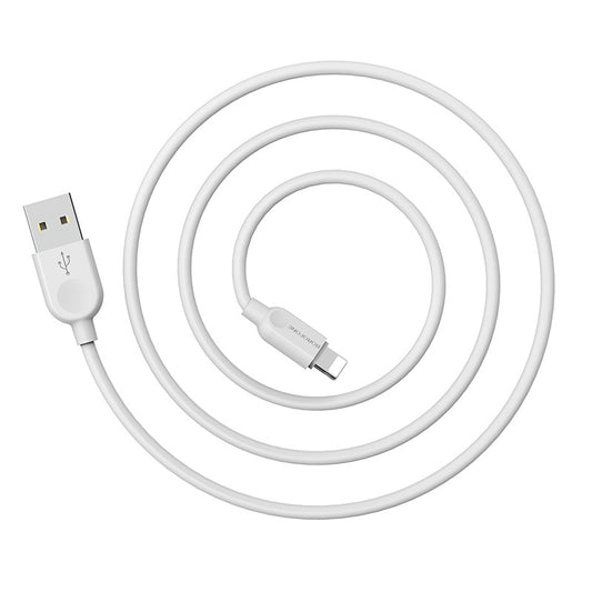 Borofone BX14 Lightning Silicone Charging Cable - 2m, White