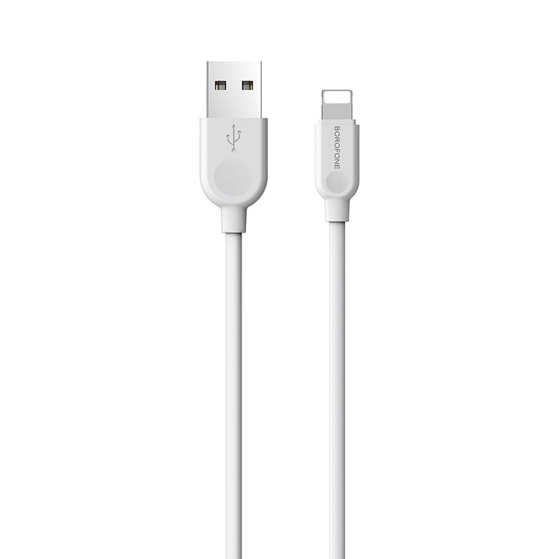 Borofone BX14 Lightning Charging Cable - 1m, White