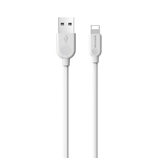 Borofone BX14 Lightning Charging Cable - 1m, White