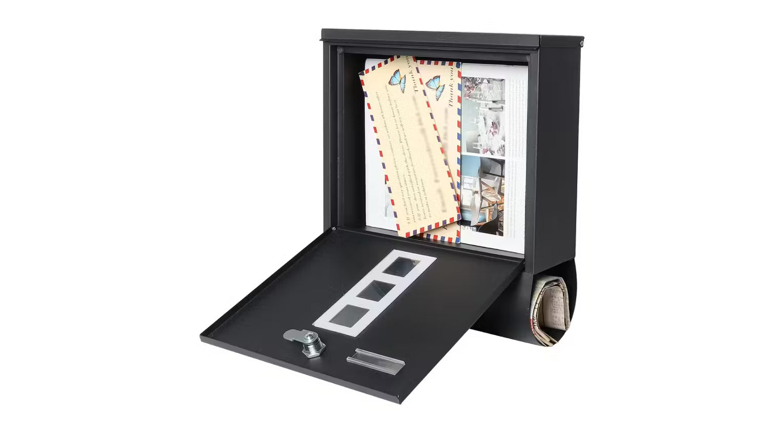 Letterbox With Newspaper Holder