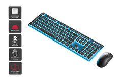 LANGTU LT600 Quiet Work Wireless Keyboard Mouse Combo Black Ice