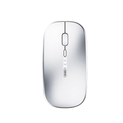 INPHIC Silent Rechargeable Ultra Slim Wireless Mouse 2.4G -Silver