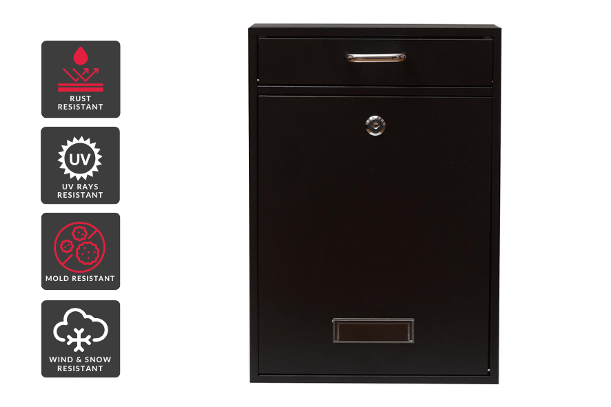 Wall Mounted Vertical Mailbox with Handle