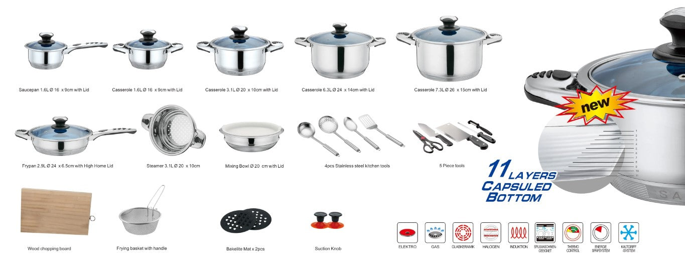 30 PIECES KITCHENWARE SET