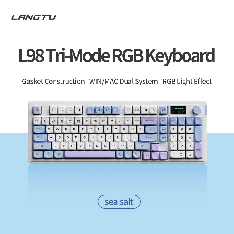 Langtu L98 Wireless RGB Mechanical Style Gaming Keyboard - Blue