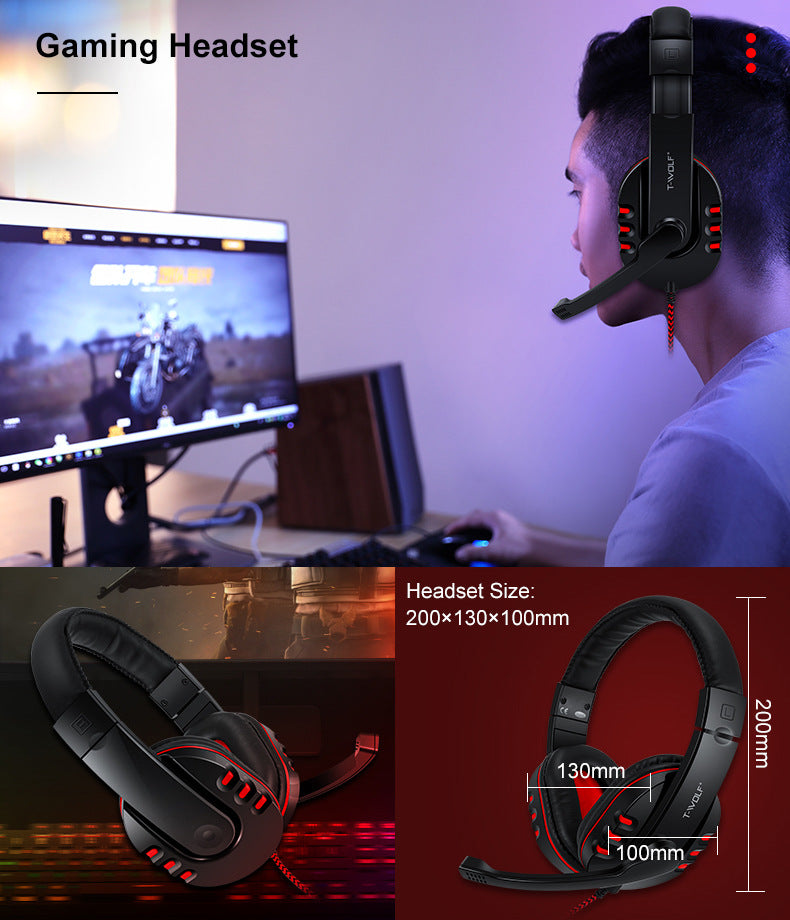 T-Wolf T800 Gaming Set (Headphone Keyboard Mouse Mouse Pad)