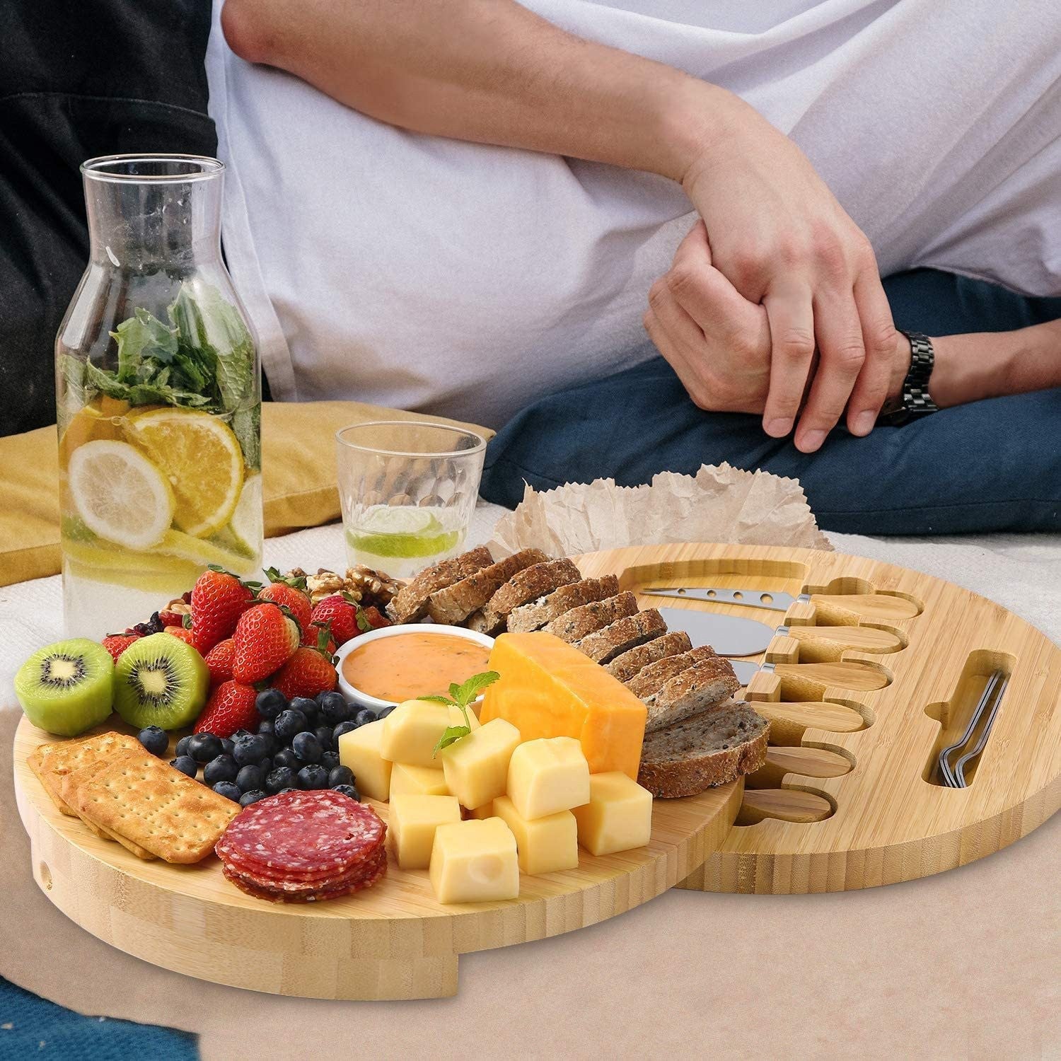 Yael Premium Cheese Board with Knives