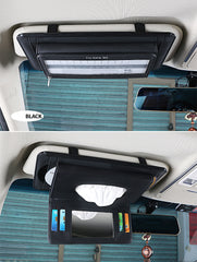 Car multi function tissue box Black