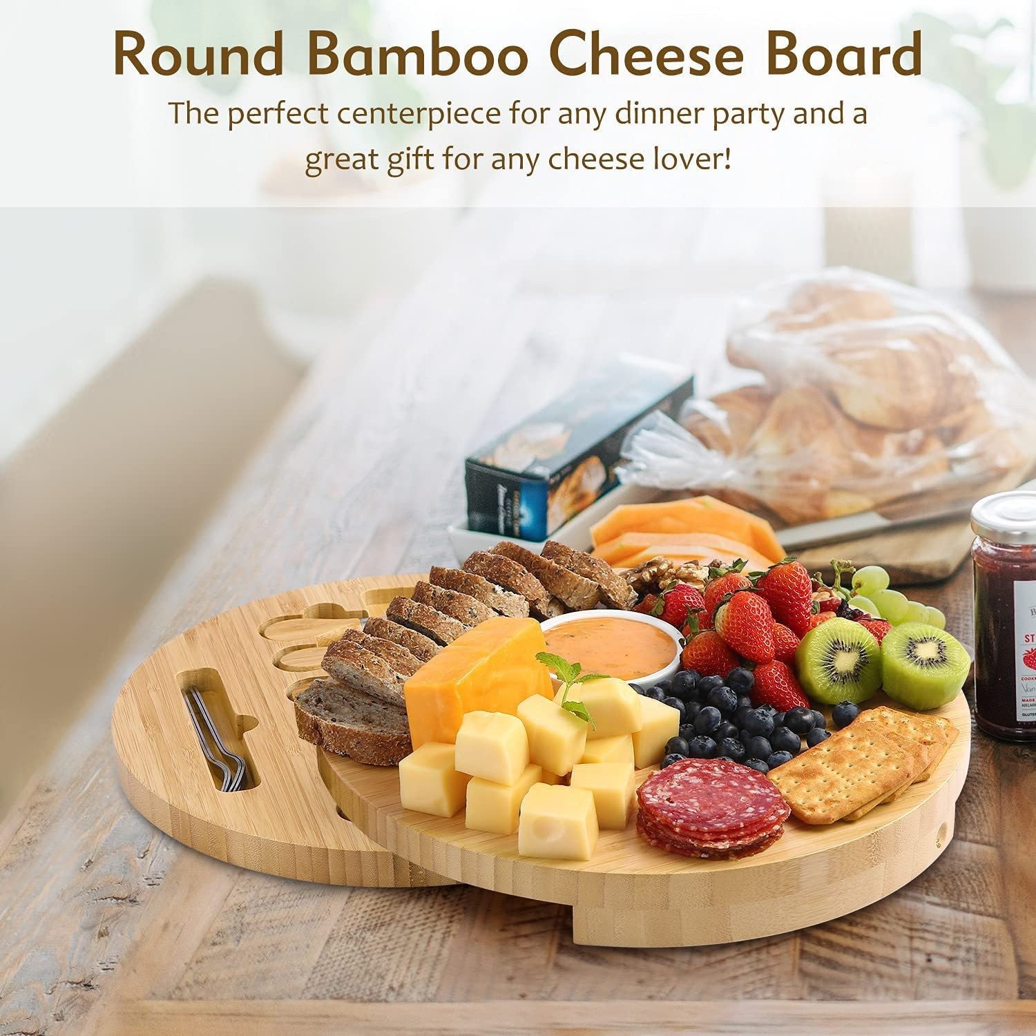 Yael Premium Cheese Board with Knives