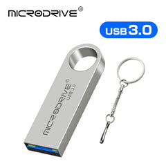 Microdrive Pen Drive Flat USB 3.0 Stick 128GB Silver