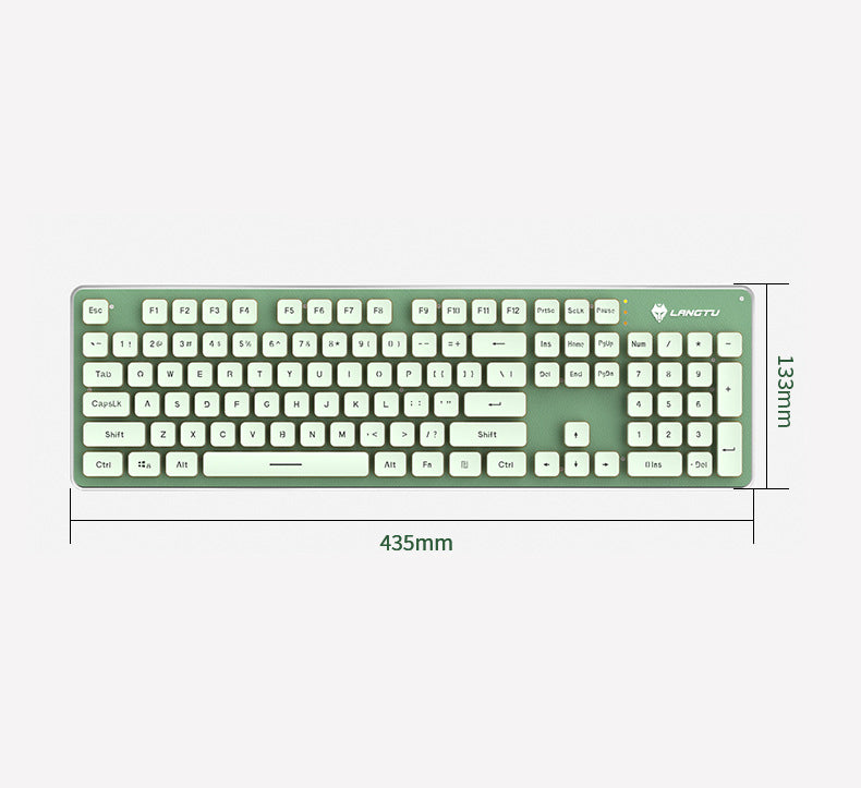 LANGTU LT600 Quiet Work Wireless Keyboard Mouse Combo Olive Green