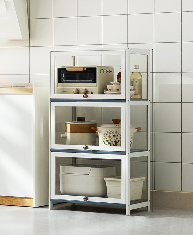 3 Tier Kitchen Storage Cabinet with cover