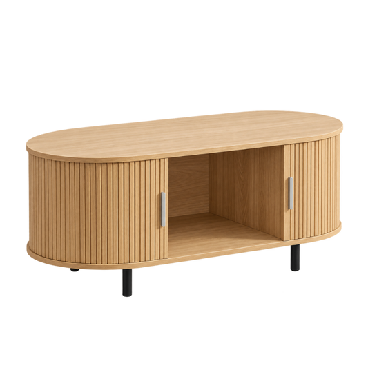 Aurelia Fluted Coffee Table - Oak