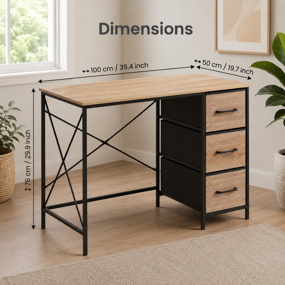 Urban Oak Drawer Desk