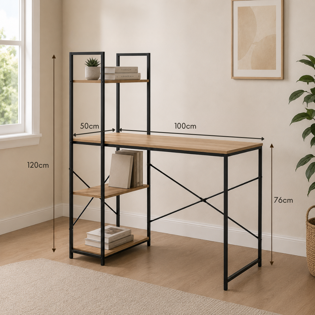 Urban Oak Shelf Desk