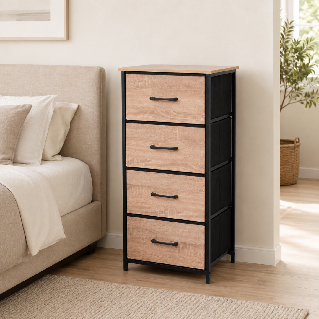 Urban Oak 4-Drawer Tallboy