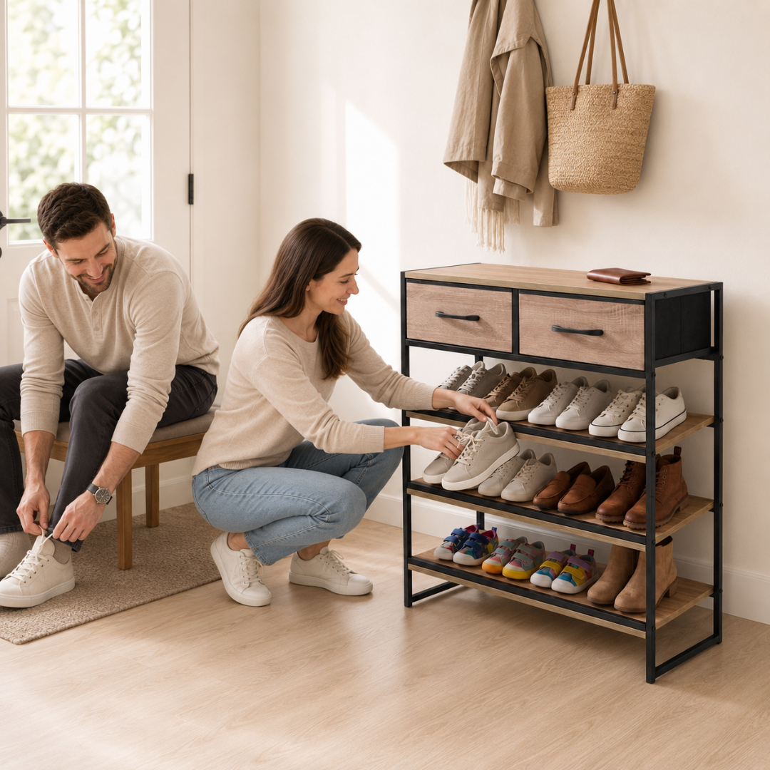 Urban Oak 5-Tier Shoe Rack