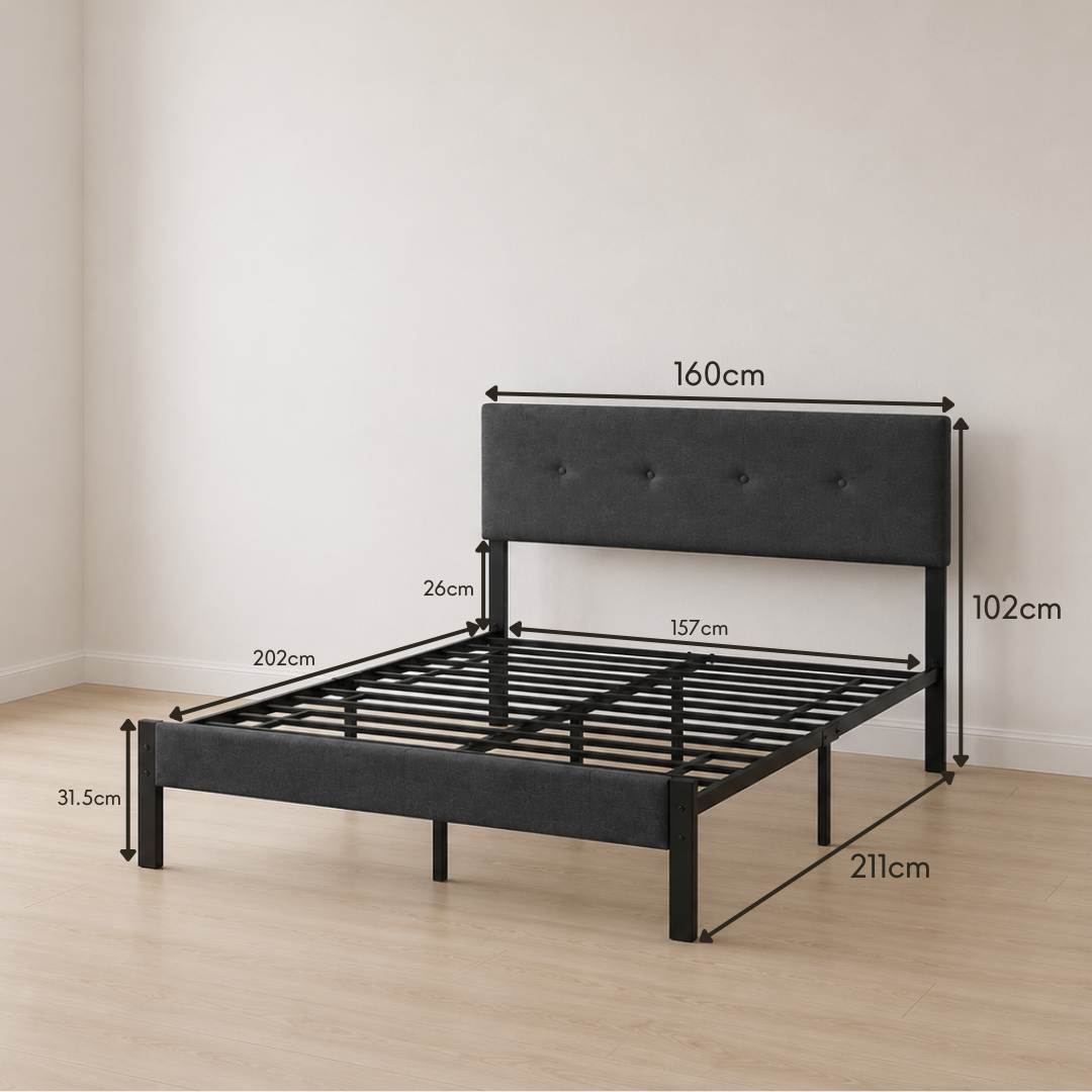 Camden Metal Bed Frame – Queen