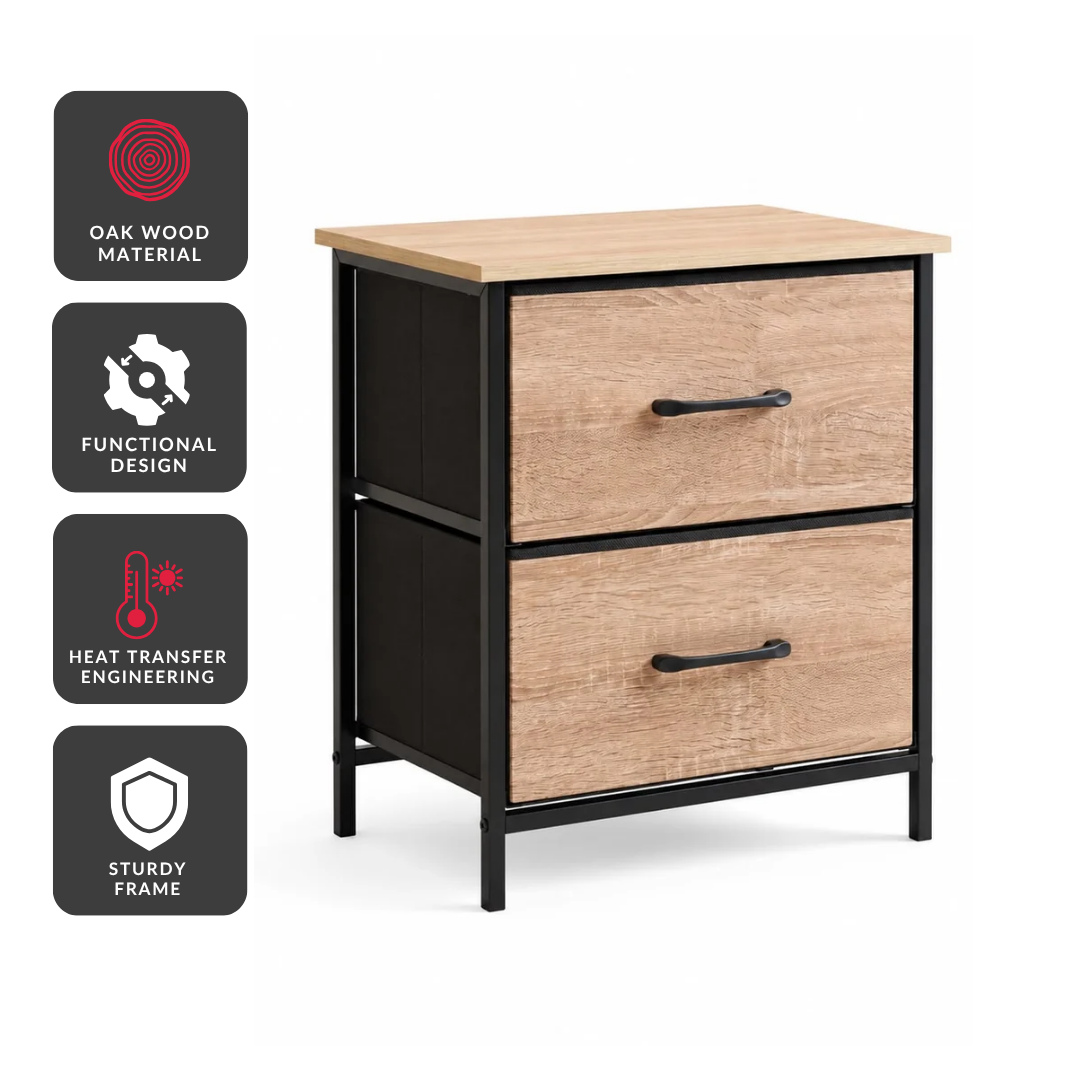 Urban Oak Bedside Table