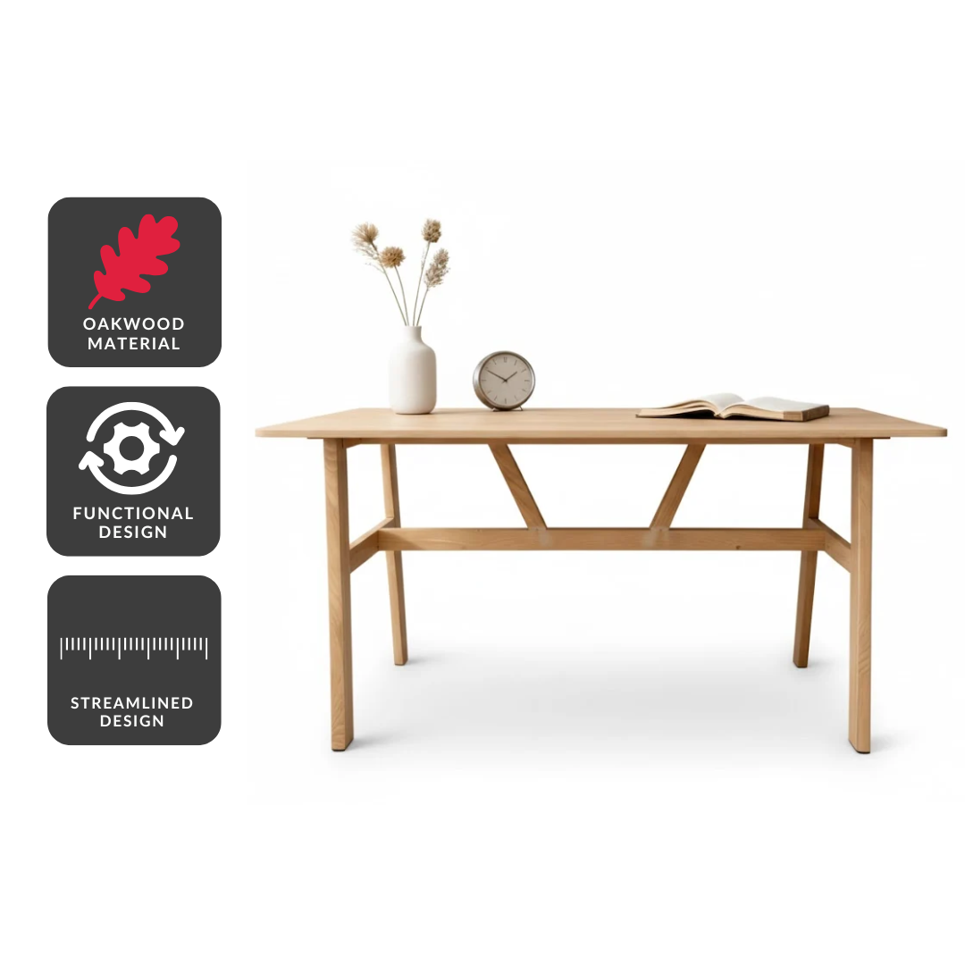 Scandi Living Series : Nordic Desk - Oak