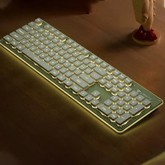 LANGTU LT600 Quiet Work Wireless Keyboard Mouse Combo Olive Green