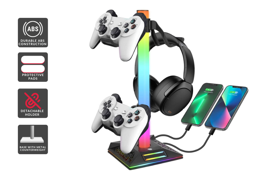 Gaming RGB Controller and Headset Stand