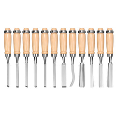 Professional 12 Piece Wood Carving Hand Chisel Tool Set