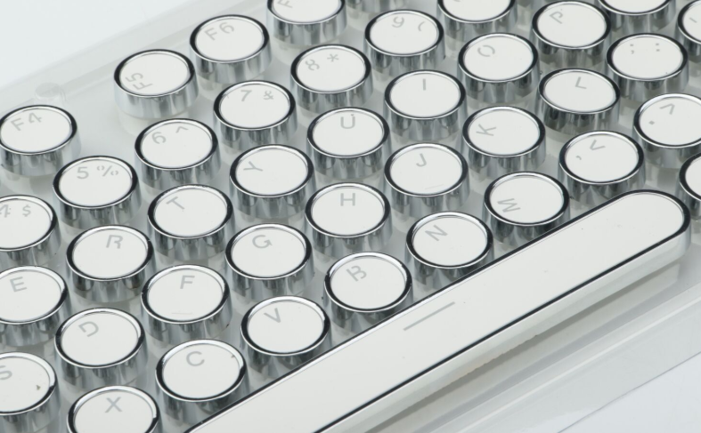 Steampunk Mechanical LED Backlit keyboard keycaps - white